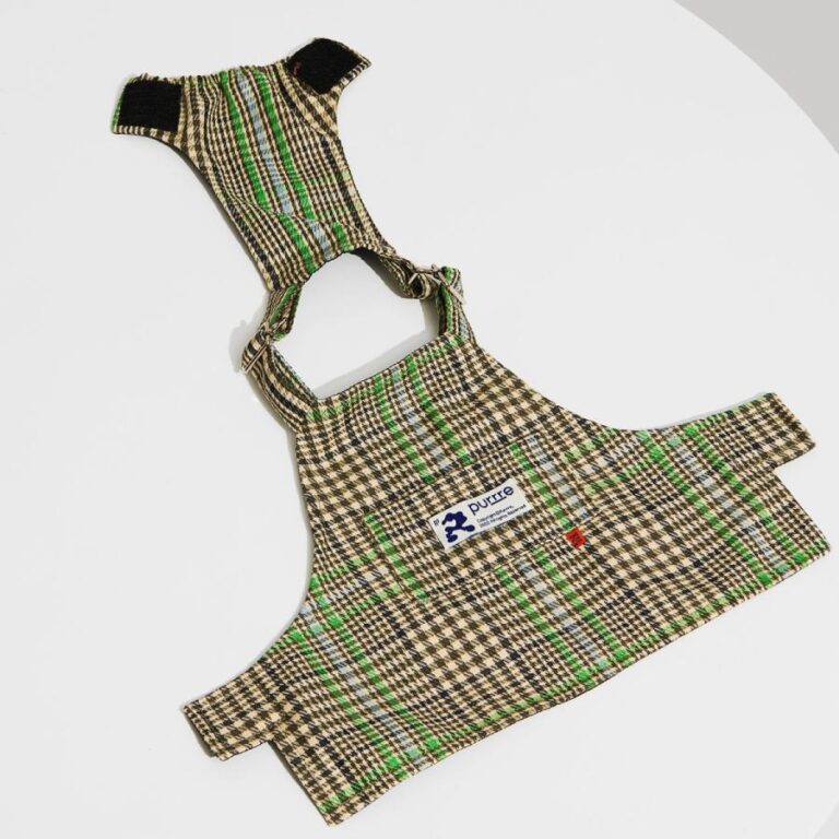 Plaid short sling -Green