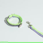 Unzip Color Matching Collar Suit-Neon