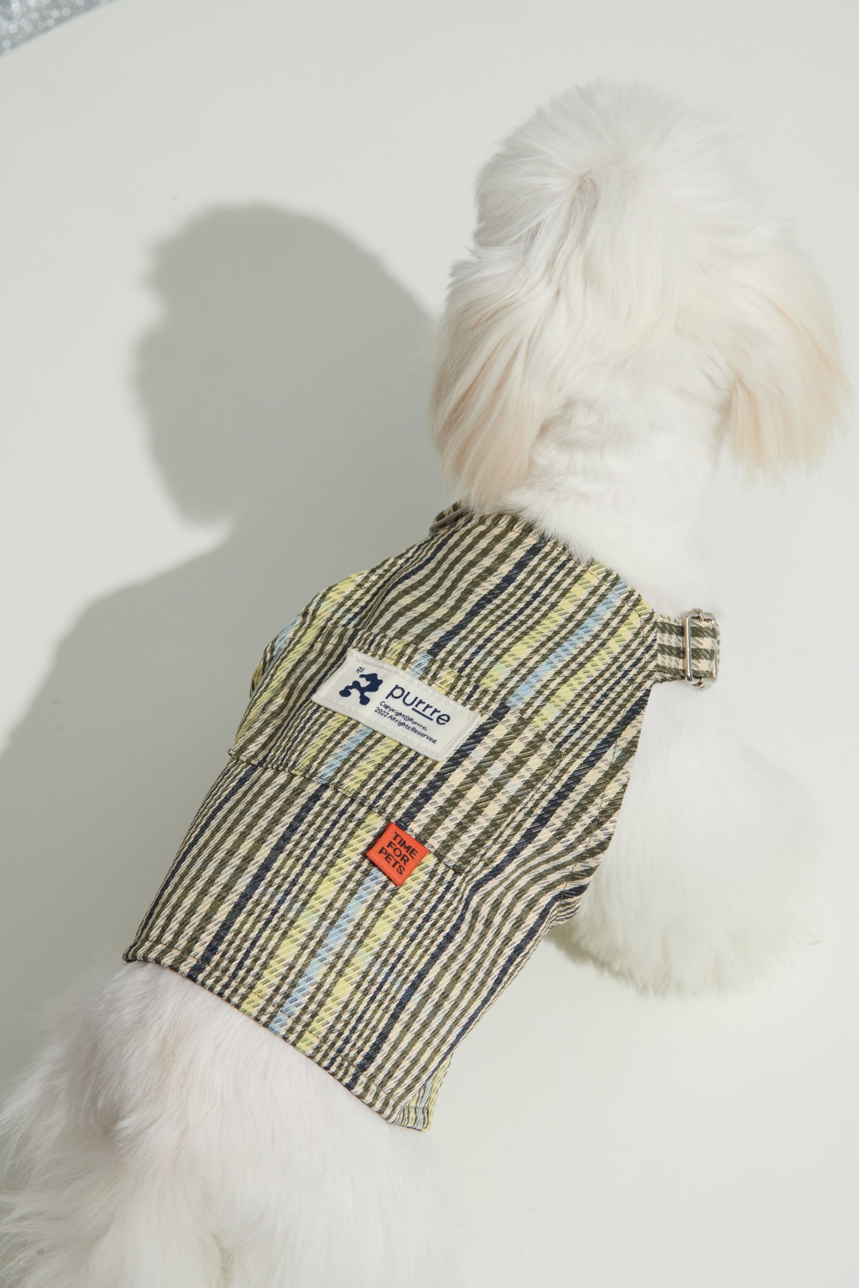 Plaid short sling -Yellow