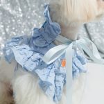 Ruffle Bib&headband -Baby Blue